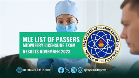 MLE RESULT: November 2023 Midwifery board exam list of passers.